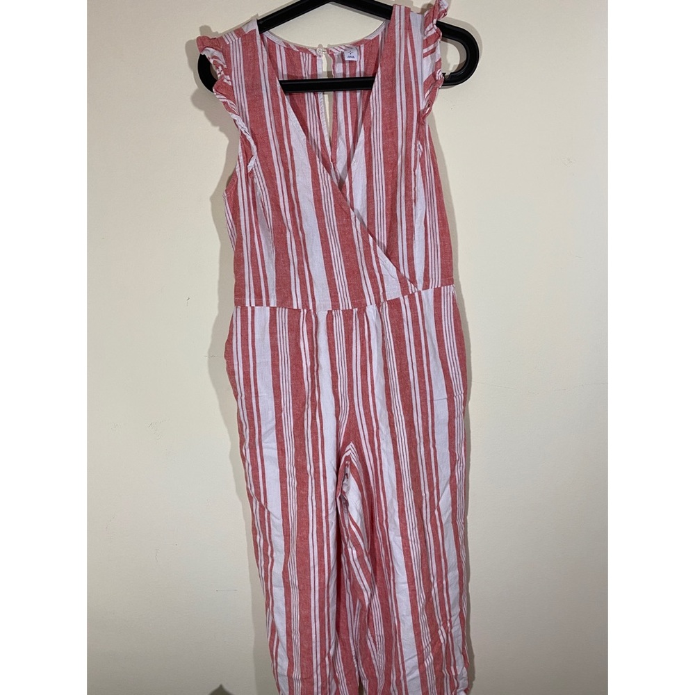 Red and White Jumpsuit